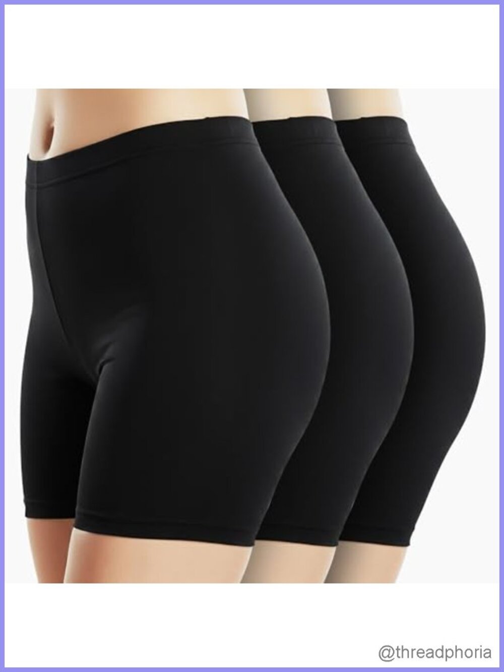 3 Pack Cotton Slip Shorts Anti Chafing Under Dress Biker Shorts